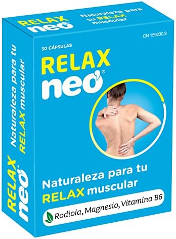 NEO | RELAX NEO | 30 Cápsulas | Favorece la Relajación Física y Mental | A Base de Rodiola, Magnesio y Vitamina B6 | Ayuda a Relajar los Músculos NEO | RELAX NEO | 30 Cápsulas | Favorece la Relajación Física y Mental | A Base de Rodiola, Magnesio y Vitamina B6 | Ayuda a Relajar los Músculos
