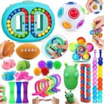 Chennyfun Kit de Juguetes Sensoriales, 26PCS Juguetes Antiestrés, Juguetes Aliviar el Estrés con Cub...