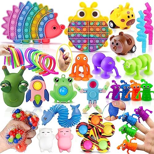 Lubibi Juguetes Sensoriales Kit Empujar la Burbuja Bola sensorial Juguetes contra Ansiedad Autismo Necesidades Especiales Aliviador del Antiestrés del Juguetes para Niños Adultos Relajarse