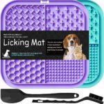 Lesipee Tapete para lamer para perros y gatos, paquete de 2, alfombrilla de alimentación lenta para ...