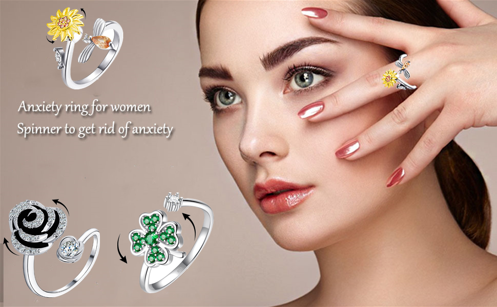 Anillos giratorios de flores