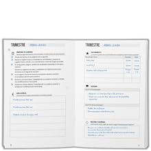 HAZLO REAL. Agenda sin fecha, trimestral, A5: Mod. Emprendedor (Blanco) - Planificador trimestral, mensual, semanal y diario para máxima productividad. Objetivos OKR y control de hábitos. 4 reflexión planificación trimestral, análisis trimestre